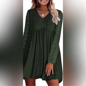 Kirundo Long Sleeve Pom Pom Babydoll Dress Size M